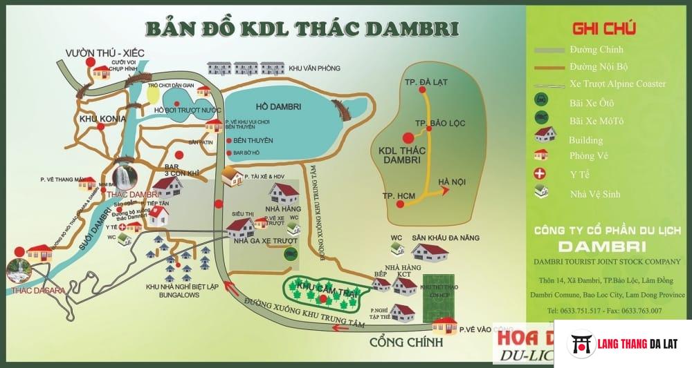 Bản đồ bao quát khu du lịch Dambri