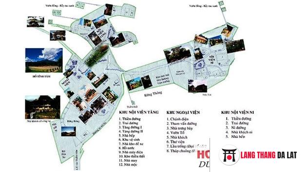 Bản đồ Thiền Viện Trúc Lâm Đà Lạt