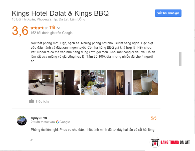 Đánh giá khách sạn Kings Đà Lạt