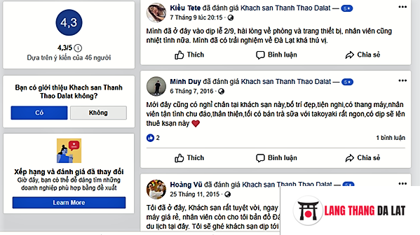 Đánh giá khách sạn Thanh Thảo Đà Lạt