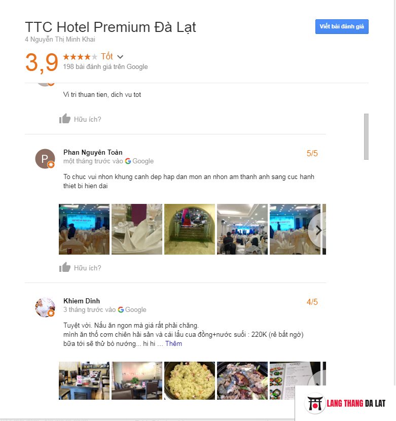 Đánh giá khách sạn TTC Đà Lạt