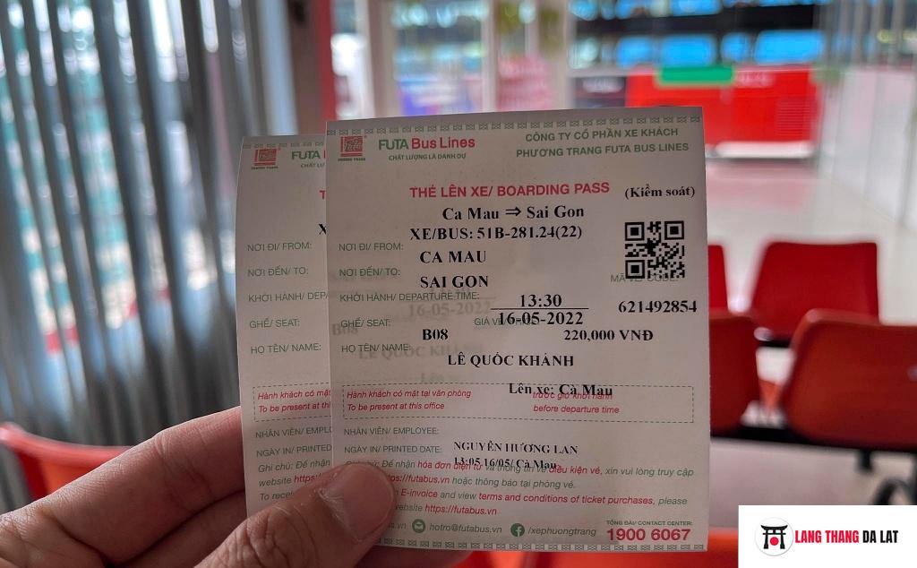 Giá vé nhà xe Phương Trang