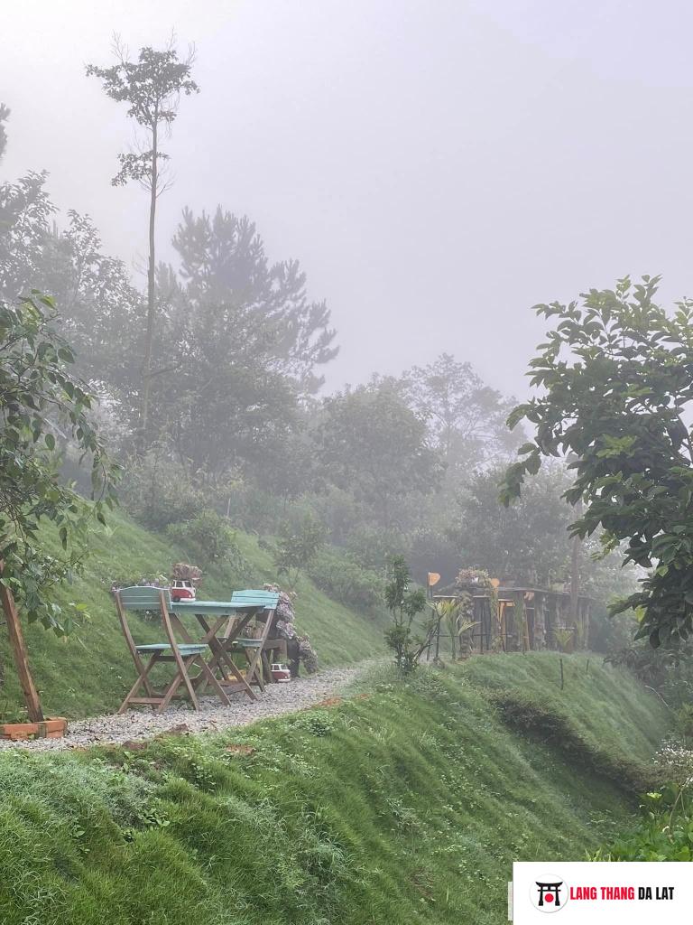 Không gian cafe ngập tràn sắc xanh ở DALAT EDEN Cafe & Restaurant