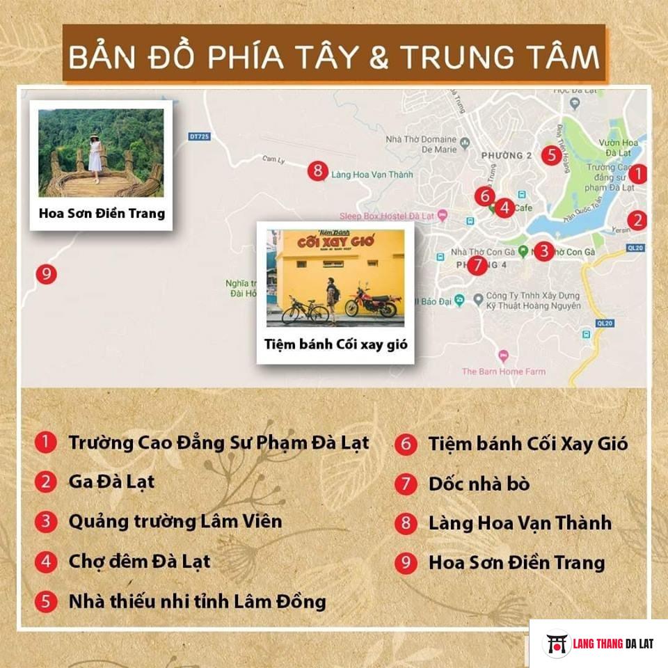 Một vài lưu ý khi dùng bản đồ du lịch Đà Lạt