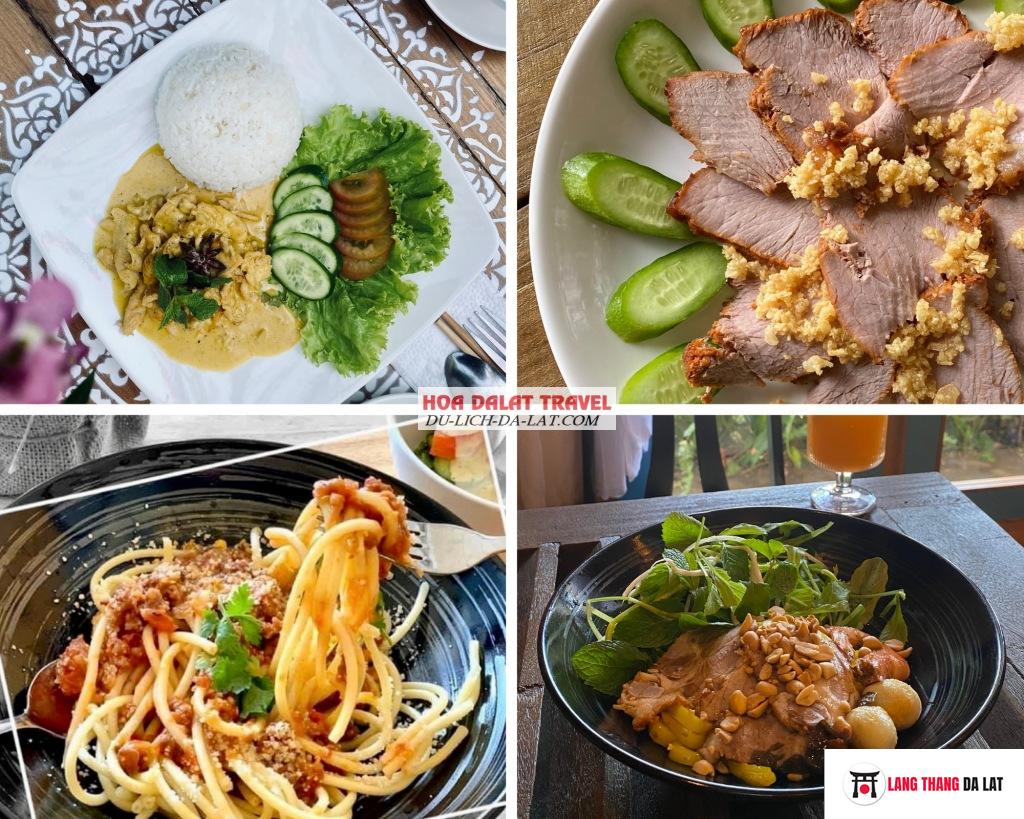 Nhà hàng ở đây phục vụ menu siêu hấp dẫn với đủ các món Á - Âu