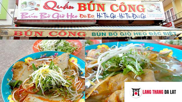 Quán bún bò Huế công Đà Lạt