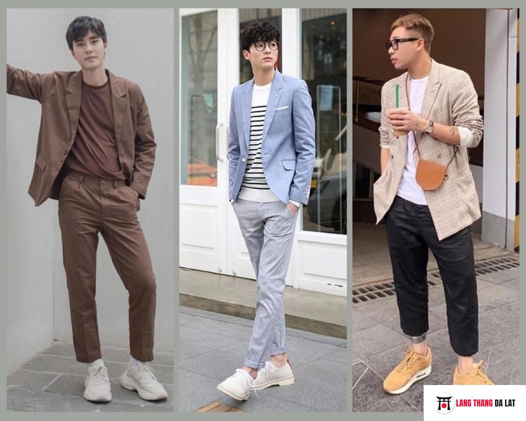 Quần kaki và áo blazer