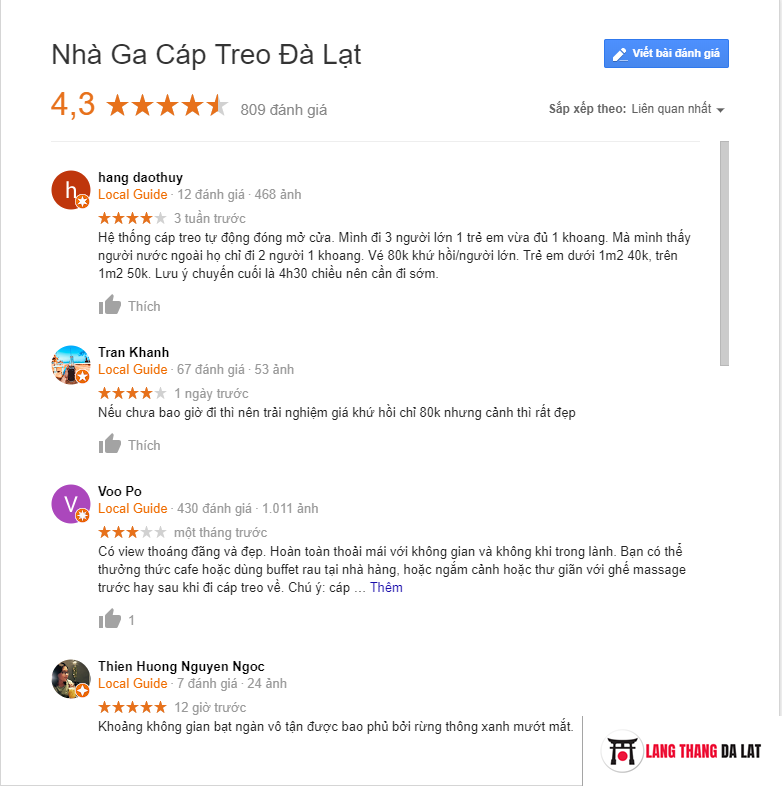 Review cáp treo Đà Lạt Đồi Rôbin