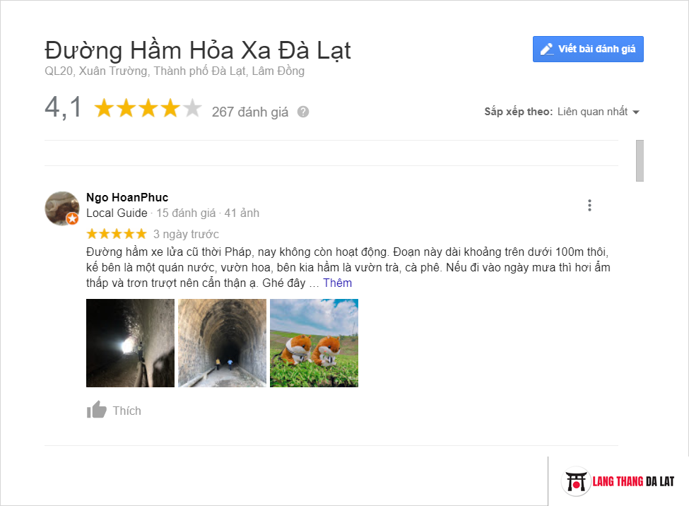 review đường hầm Hoả Xa Đà Lạt