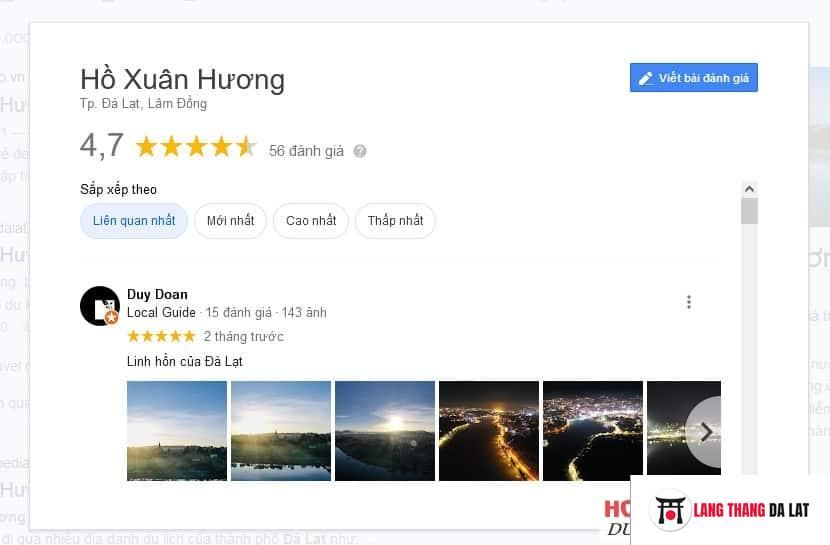 Review hồ Xuân Hương Đà Lạt