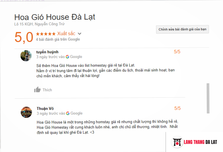 Review Hoa Gió House Đà Lạt