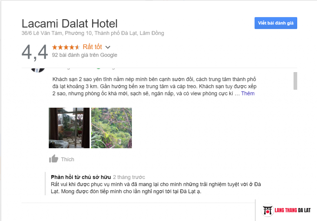 Review khách sạn Lacami Dalat Hotel