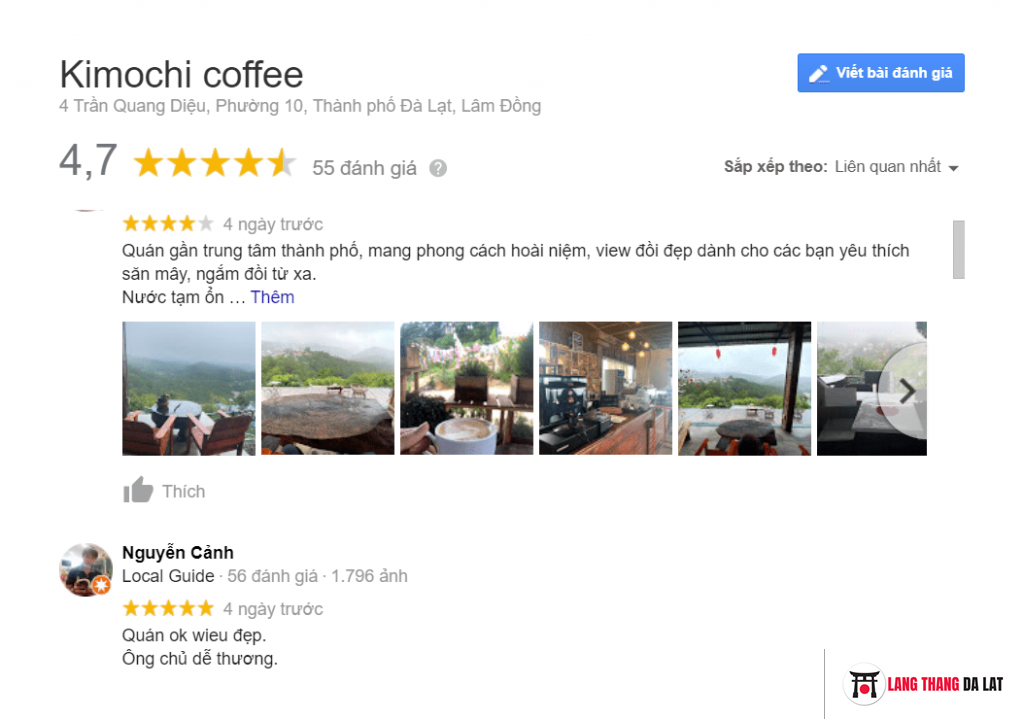 review quán Kimochi coffee