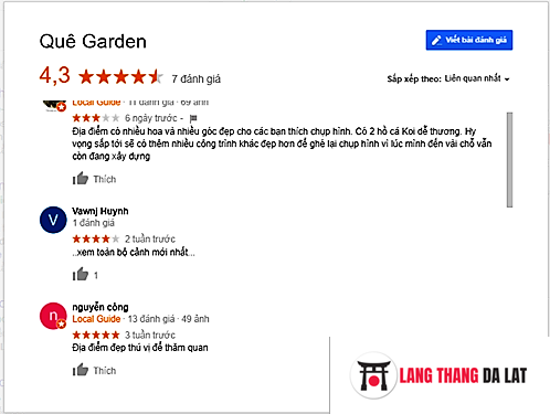 review que garden Đà Lạt