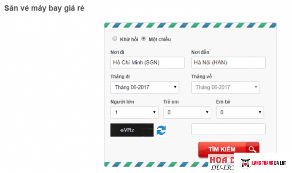 Săn vé giá rẻ theo từng chiều