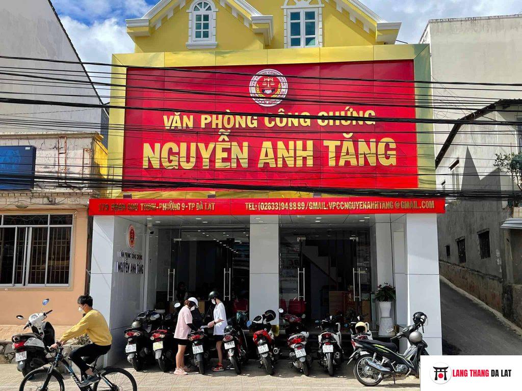 Văn phòng công chứng Nguyễn Anh Tăng Đà Lạt