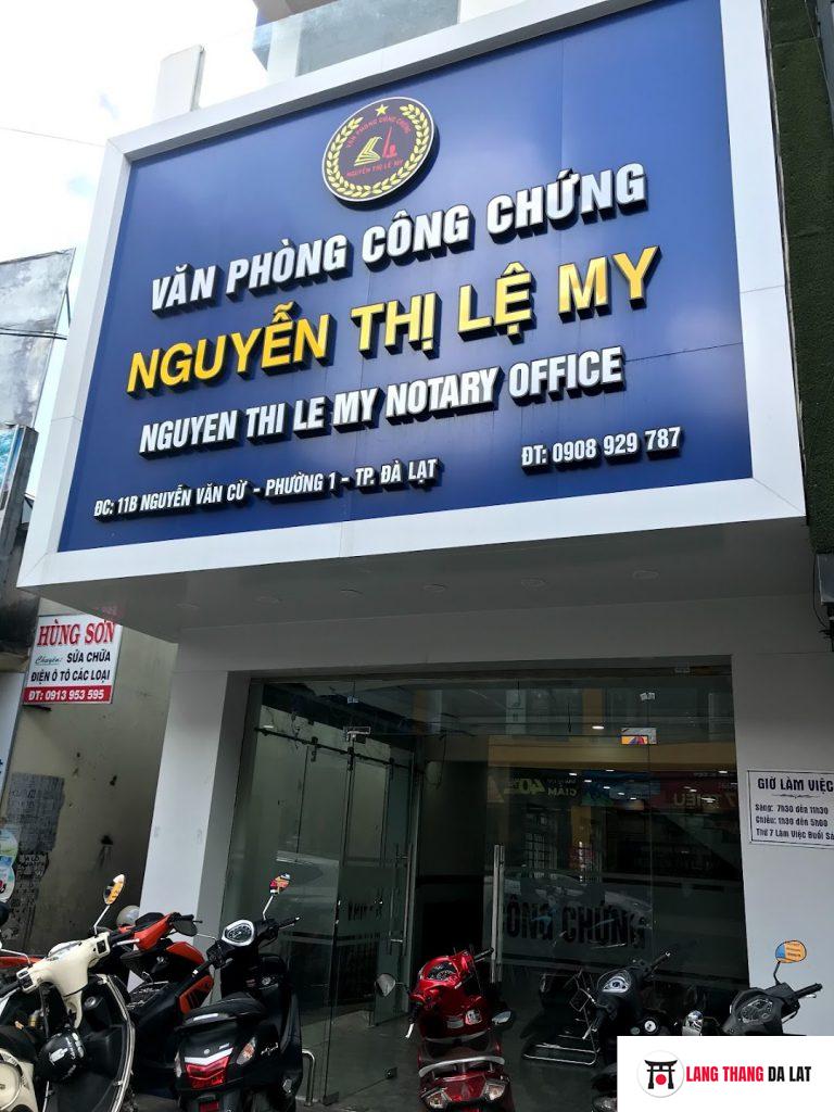 Văn phòng công chứng Nguyễn Thị Lệ My